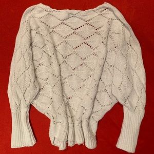 White Cardigan lose knit sweater